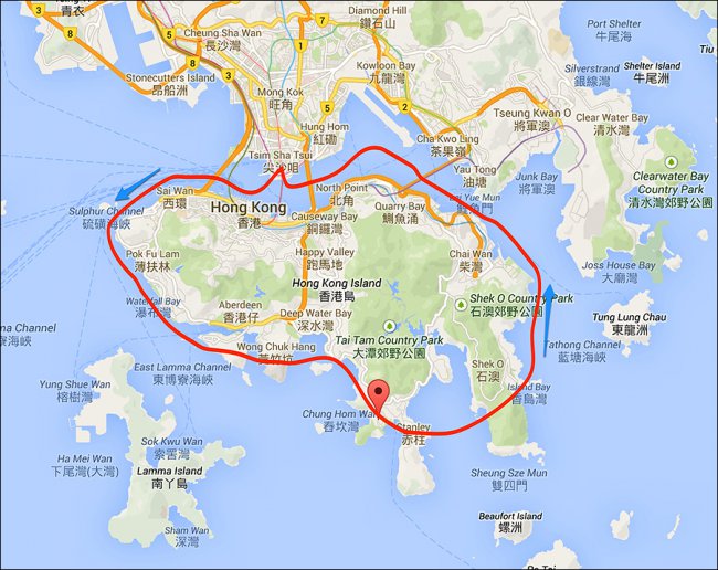 Полет над островом Гонконг