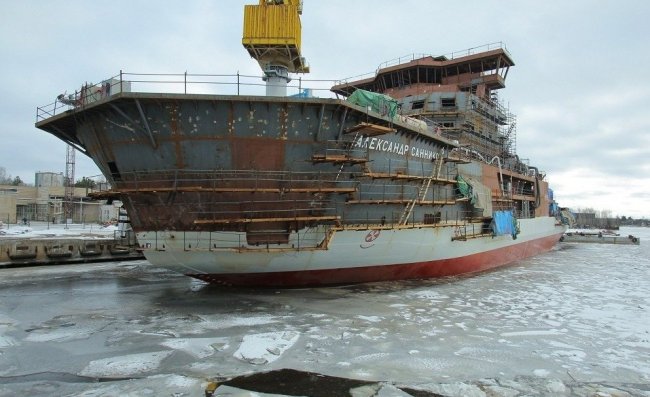 Строительство ледокольного судна обеспечения проекта ARC130A "Александр Санников" на Выборгском СЗ