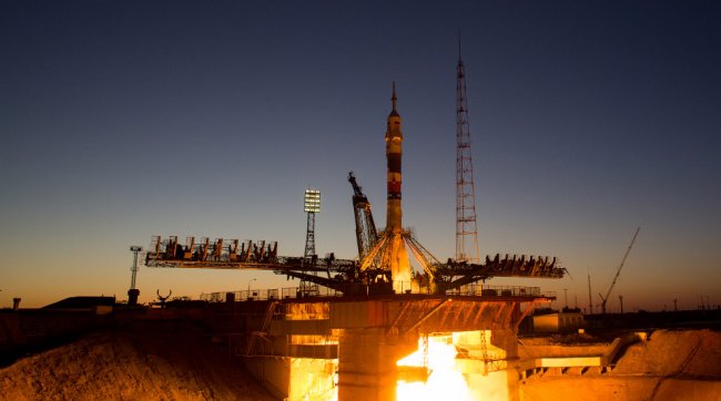 Старт российского космического корабля «Союз МС-05»