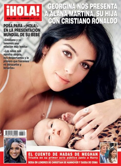Возлюбленная Криштиану Роналдо снялась с маленькой дочерью для обложки журнала "HOLA!"