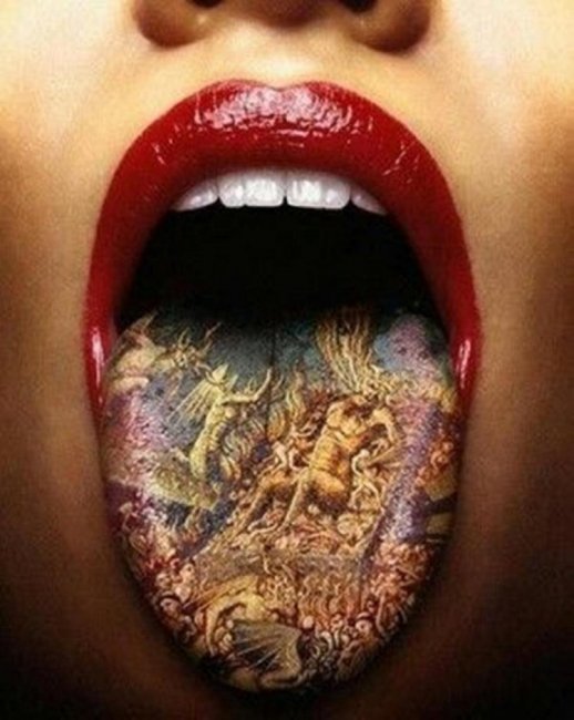 Новый модный тренд: татуировки на языках