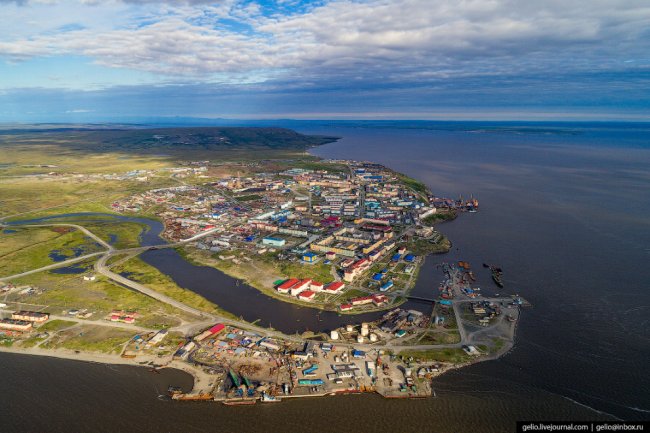Анадырь с высоты — самый восточный город России