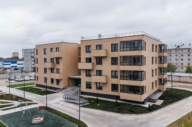 В России на продажу выставили первые квартиры в деревянных многоэтажках