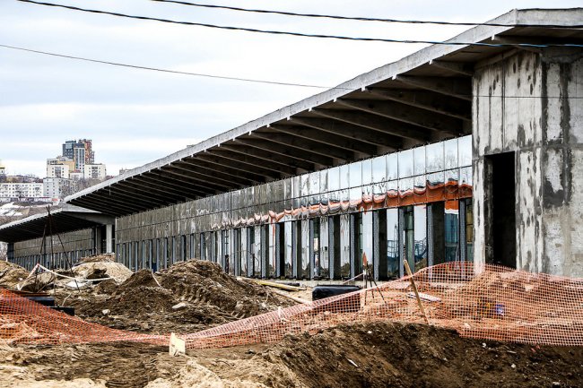 Строительство металлического каркаса Стадиона Нижний Новгород завершено