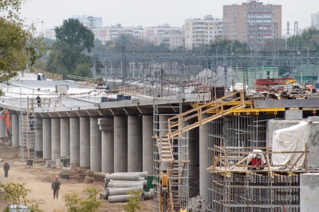 Ход строительства участка Северо-Восточной хорды от шоссе Энтузиастов до МКАД